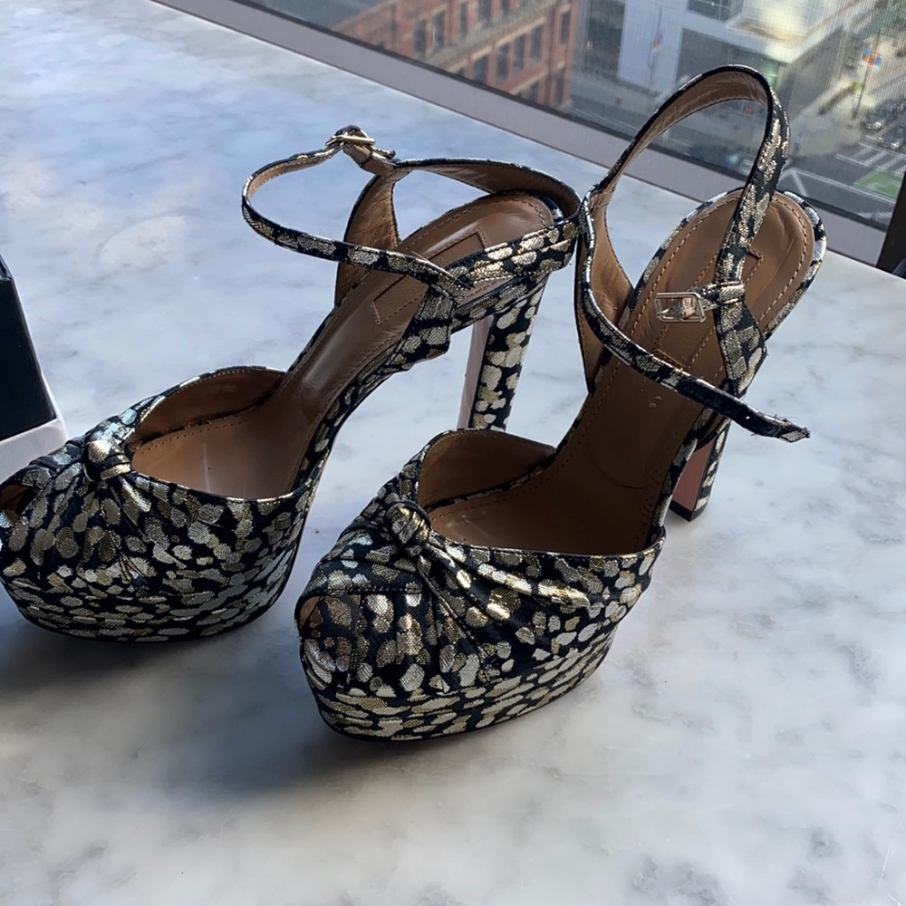 Aquazzura metallic pumps
